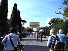 Arch of Titus, Rome, spanning the Via Sacra, view from the Colosseum