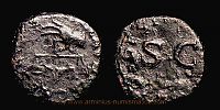  41 AD., Claudius, Rome(?) mint, Quadrans, RIC 85. 
