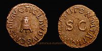  42 AD., Claudius, Rome mint, Quadrans, RIC 90. 