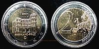 2017 AD., Germany, Federal Republic, Federal States series, state of Rhineland-Palatinate commemorative, Porta Nigra in Trier, 2 Euro, Hamburg mint. 