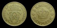 1925 AD., Denmark, Christian X, Copenhagen mint, 2 Kroner, KM 824.1.