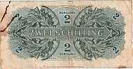 1944 AD., Austria, Allied Military Authority, 2 Schilling, Pick 104b. Reverse