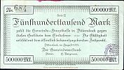 1923 AD., Germany, Weimar Republic, Dittersbach (municipality), Notgeld, currency issue, 500.000 Mark, Keller 1029c.2. 684 Obverse 