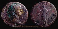 114-117 AD., Trajan, Rome mint, Sestertius, RIC 672.