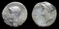 Mauretania, 20-19 BC., Juba II. with Cleopatra Selene, Denarius, Mazard 357.
