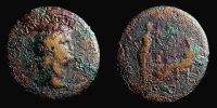  65 AD, Nero, Lugdunum mint, Sestertius, RIC 390 or 430.