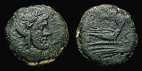 Crawford 219/3, Roman Republic, 146 BC., Rome mint, moneyer C. Antestius, Ã† Semis. 