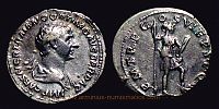 114-117 AD., Trajan, Rome mint, Denarius, RIC 355.