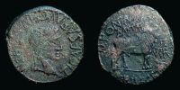 Turiaso in Hispania, 14-37 AD., Tiberius, Ã† As, RPC 418.
