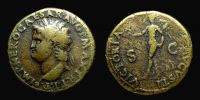  66-67 AD., Nero, Lugdunum mint, Dupondius, RIC 523/602.