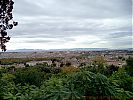 Scenic view of central and eastern Rome on a rainy day in October 2015, national monument at center. View from the Janiculum hill. 