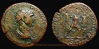 116-117 AD., Trajan, Rome mint, Dupondius, RIC 676. 