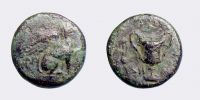 Teos in Ionia,    300-30 BC., magistrate Eudemos, Dichalkon, SNG Cop. 1447.