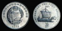 Korea, 2002 AD., North Korea, FAO - Food Security Series commemorative, Â½ Chon, KM 191.