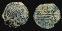    50-10 BC., contemporary imitation, Roman Republic, anonymous Semis, Spanish mint, cf. Crawford 056/3.