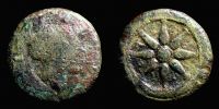 Luceria in Apulia,    211-200 BC., Æ Quincunx, HNI 678.
