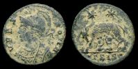 334-335 AD., City Commemorative Roma, Siscia mint, Follis, RIC 240.