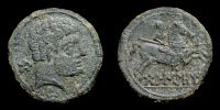 Beligiom in Hispania,  150-100 BC., As, Villaronga 4.