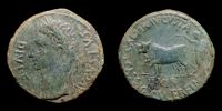 Caesaraugusta in Hispania,   19 BC - 14 AD., Augustus, As, RPC 309.