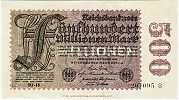 1923 AD., Germany, Weimar Republic, Reichsbank, Berlin, 6th issue, 500000000 Mark, printer Stalling, Oldenburg, Pick 110d/2.1. SO-16 207095 * Obverse