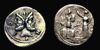 Roman Republic, moneyer M. Furius L.f. Philus, 19th - 20th century cast fantasy Denarius, cf. Crawford 281/1.