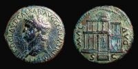  65 AD., Nero, Lugdunum mint, Dupondius, RIC 402.
