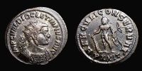 290 AD., Diocletian, Ticinum mint, silvered Ã† Antoninianus, RIC 217.