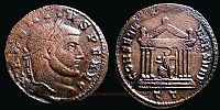 307-308 AD., Maxentius, Ticinum mint, Follis, RIC 91.
