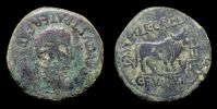 Calagurris in Hispania,  2 BC. - 14 AD., Augustus, As, RPC 444.