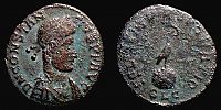 348-350 AD., Constantius II, Lugdunum mint, Æ3, RIC 92 var.