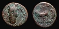Patras in Achaea,  85-86 AD., Domitian, Assarion, BMC 26.