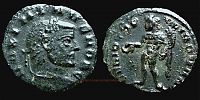 305-306 AD., Maximinus II, Siscia mint, Quarter-Follis, RIC 171b. 