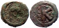  556-557 AD., Justinian I., Constantinopolis mint, Ã† Half Follis, Sear BC 165.
