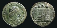 327-328 AD., Constantius II Caesar, Treveri mint, Follis, RIC 514.