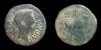 Calagurris in Hispania,   29-2 BC., Augustus, As, RPC 440.