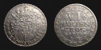 1754, German States, Cologne, Archbishopric, Clemens August von Bayern, mintage for Westphalia, 6 Mariengroschen, Noss 754.