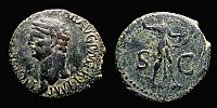  41-42 AD., Claudius, Astorga mint, As, RIC 100. 