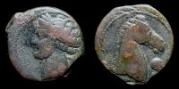      300-264 BC., Punic empire, Punic-Sardinia, Ã† Shekel, Alexandropoulos 57.