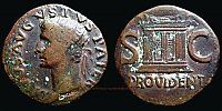  22-30 AD., Tiberius for Augustus, Rome mint, As, RIC 81. 