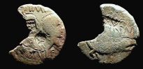 Nemausus in Gallia,   16-10 BC., Augustus, Dupondius fragment, RPC 523 var.