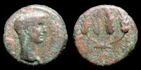 Philadelphia in Lydia,  41-54 AD., Claudius, unclear magistrate, Ã† 18, cf. RPC p. 494.