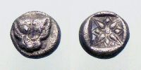 Miletos in Ionia,       550-525 BC., Trihemiobol, Babelon, TraitÃ©, 434.