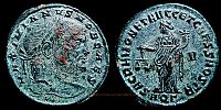 301 AD., Galerius Maximianus Caesar, Aquileia mint, Follis, RIC 32b.