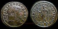 302-303 AD., Galerius Maximianus Caesar, Aquileia mint, Follis, RIC 36b.