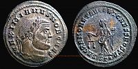 300-303 AD., Galerius Maximianus Caesar, Ticinum mint, officina 2, Follis, RIC 46b.