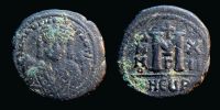  593-594 AD., Maurice Tiberius, Antiochia mint, Follis, Sear BC 533.