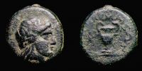 Lebedos in Ionia,     266-203 BC., named Ptolemais, Ã† 13, SNG Von Aulock 2026.