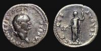  78-79 AD., Vespasian, Rome mint, Denarius, Coh. 54.