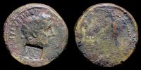   9-14 AD., Augustus, Lugdunum mint, Dupondius, RIC 232.