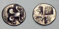 Teos in Ionia,     478-449 BC., Obol or Hemiobol, cf. BMC 12-13.